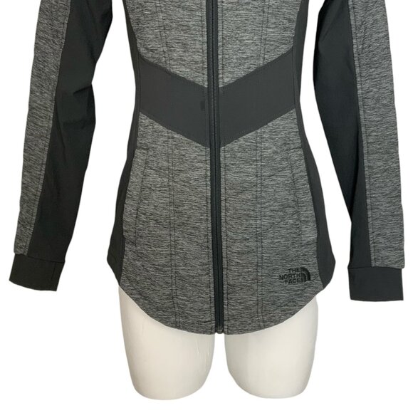 The North Face Pseudio Jacket XS Gray Quilted Hoodie Full Zip Pockets Gorpcore - Picture 10 of 13